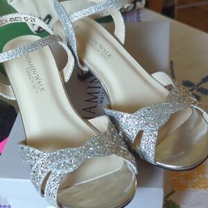 Glittering Silver Heels